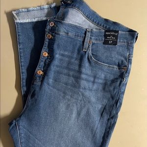 J Crew Mercantile 10” High Rise Button Fly PLUS 37